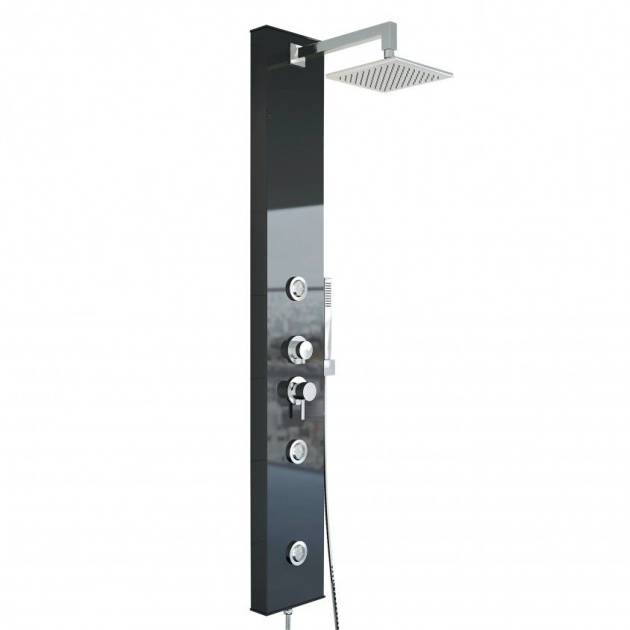 FLEX SQUARE COLUNA DE HIDROMASSAGEM PRETA SANITANA