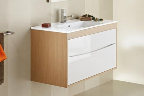 SMILE MOVEL 60 CARVALHO SUSPENSO COM GAVETA BRANCO SANITANA