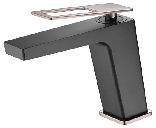 SUECIA MONOCOMANDO LAVATÓRIO PRETO/OURO ROSA FORSANI