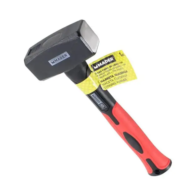 MARTELO QUADRADA CABO DE FIBRA 1KG -MADER