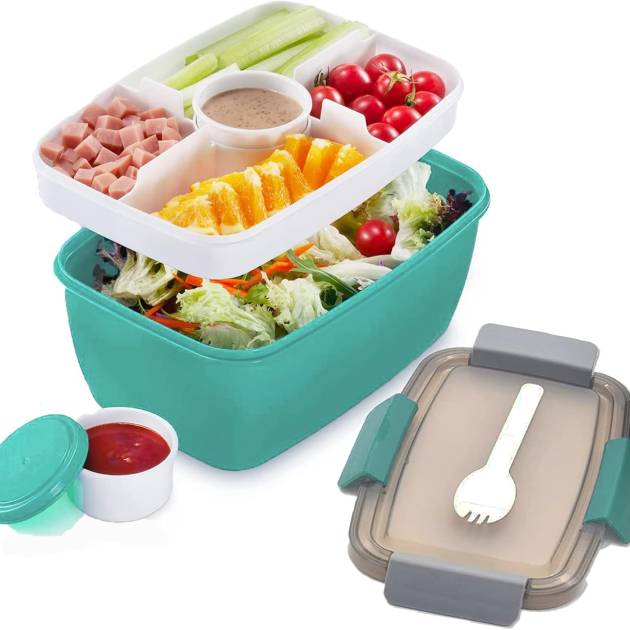 CAIXA DE SALADA ORBIT COM GARFO 1LT RENA