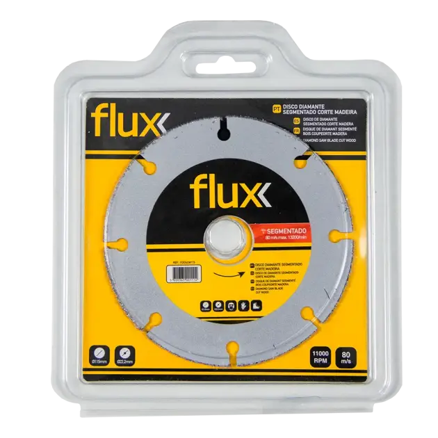 DISCO DIAMANTE SEGMENTADO MADEIRA 115MM-FLUX