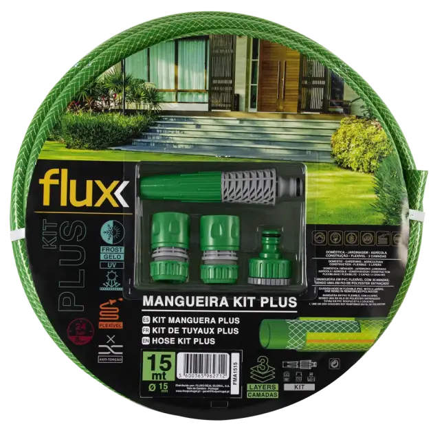 MANGUEIRA KIT PLUS 15MM 15METROS  FLUX